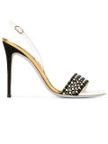 metallic embellished sandals