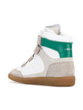 strap fastening hi-top sneakers