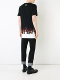 printed back hem T-shirt
