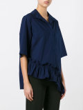 asymmetric ruffle shirt