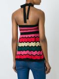 zigzag knitted halterneck top