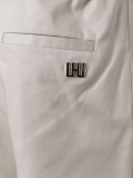 zip detail drawstring shorts