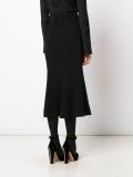 belted mid skirt