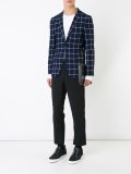 checked single breasted blazer