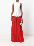 pleated wide palazzo pants