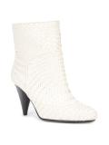 interlaced mid-calf boots