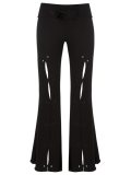 cut out detail flared trousers