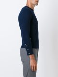 ribbed striped sleeve jumper