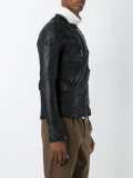 zipped leather jacket