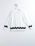 wavy intarsia cardigan