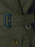 contrast sleeve trench coat