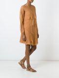 raw edge layered dress