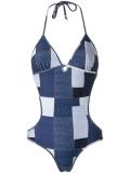 panelled swimsuit