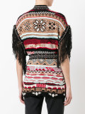 fringed sleeve cardigan