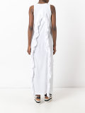 frill-detail maxi dress