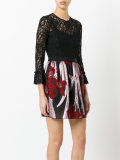 floral lace mini dress