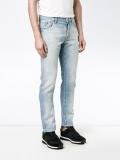 slim stonewashed jeans