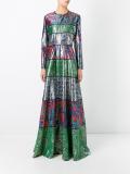 patterned long length dress