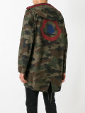 camouflage print coat