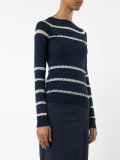 striped knit jumper 