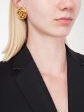 round logo clip-on earrings