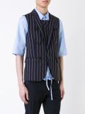 pinstriped double breasted waistcoat