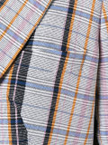 notched lapel check blazer