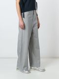 pinstripe wide leg trousers