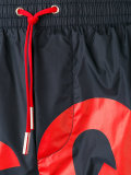 slanted logo swim shorts