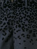 animal print cropped tapered trousers