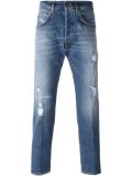 distressed slim fit jeans