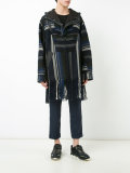 fringed Mexican stripe parka