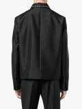eyelet enbellished collar jacket
