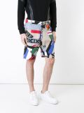 'Patchwork gusset' printed short