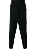 pleat detail tailored trousers