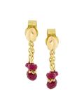 ruby loop earrings