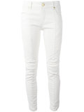 ribbed detail cropped jeans
