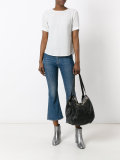 studded shoulder strap tote