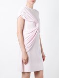 draped asymmetric shoulder dress