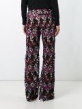 floral macrame trousers
