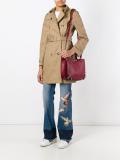 ruffled front trenchcoat