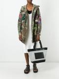 logo embossed tote