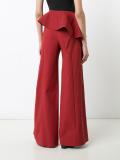 wide-legged peplum trousers