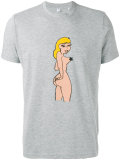 porn star print T-shirt 