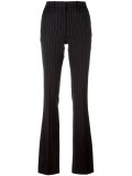 pinstripe flared trousers