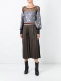 pleated front cropped trousers