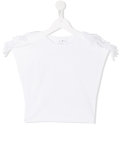 tassel sleeve cropped T-shirt