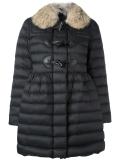 fur collar duffle coat 