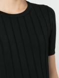 pleated striped dress