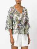 floral print blouse 